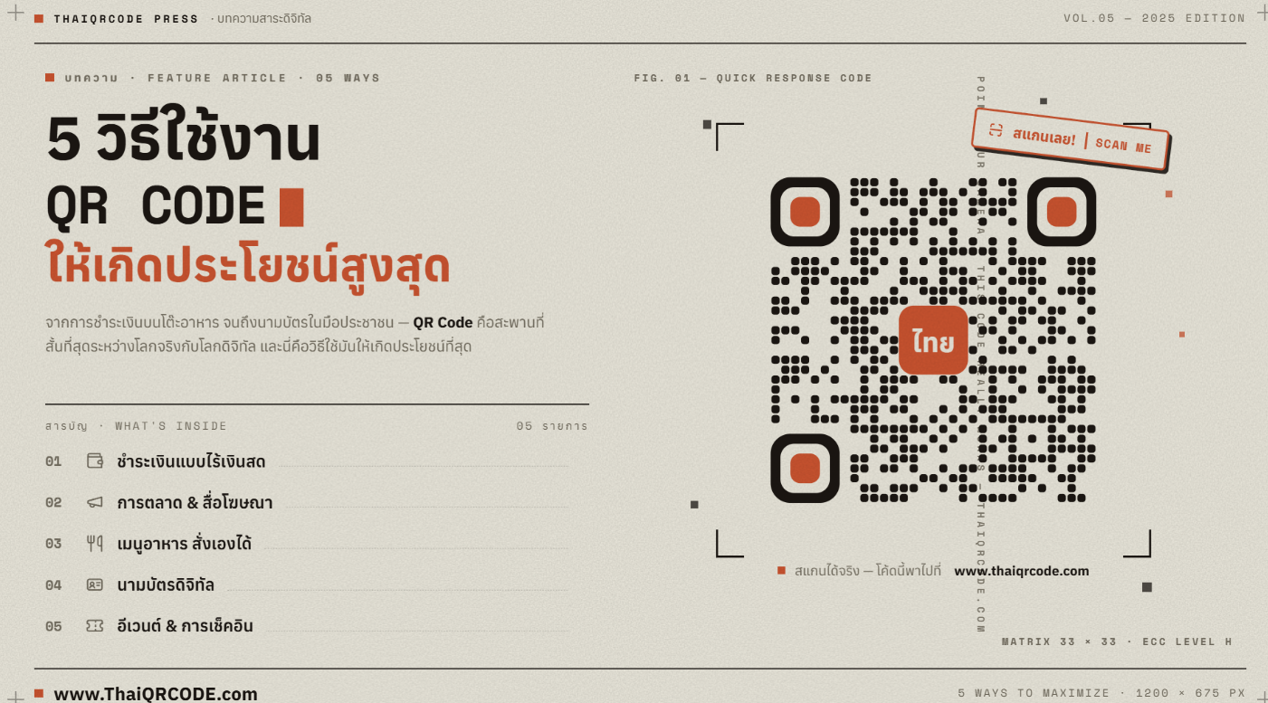 5 วิธีใช้งาน QR Code ให้เกิดประโยชน์สูงสุด