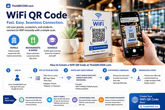 How to Create a WiFi QR Code Easily A Guide for Hotels, Restaurants, and Schools